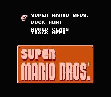 Super Mario Bros. + Duck Hunt + World Class Track Meet (USA) (Rev 1) screen shot game playing